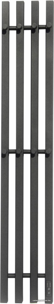 Полотенцесушитель Granula Квадро Вертикаль 21х120 (терморегулятор с таймером, черный)