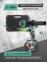 Ударная дрель-шуруповерт Zitrek Green Impact 18V 063-4046 (с 2-мя АКБ, кейс)