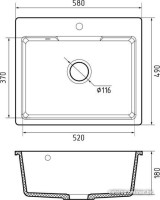 Кухонная мойка GranFest Urban GF-UR-658 (черный)