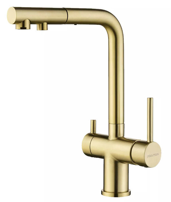 Смеситель Paulmark Serpentine SE213222-LG светлое золото