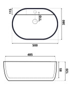 Умывальник Roxen Rio 570130