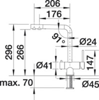 Смеситель Blanco FONTAS II (антрацит)