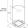 Вытяжка Jet air Pipe Island BL/A/43 PRF0099298A