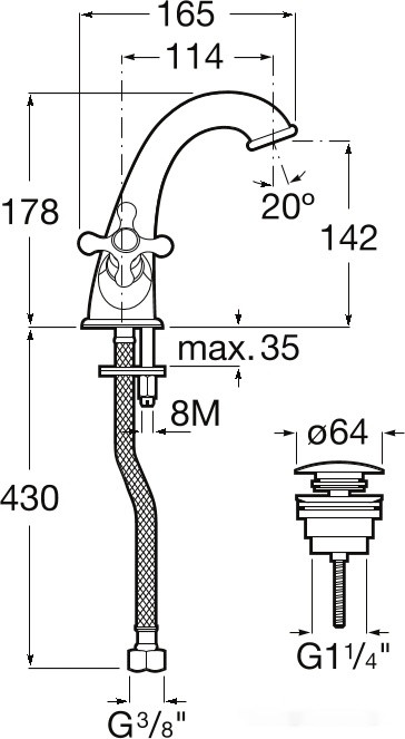 Смеситель Roca Carmen 5A3A4BC00