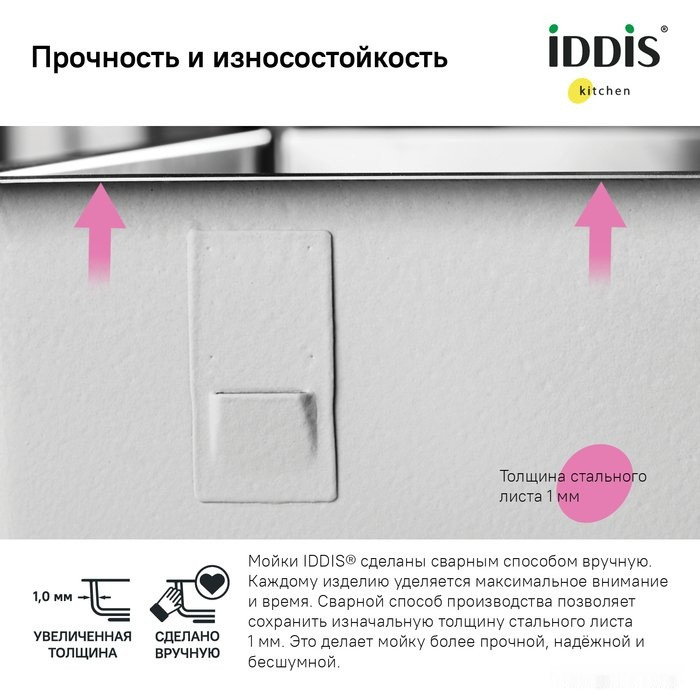 Кухонная мойка IDDIS Edifice EDI21S0i77