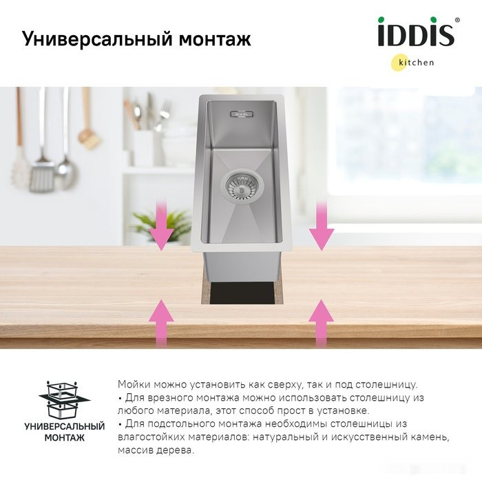 Кухонная мойка IDDIS Edifice EDI21S0i77