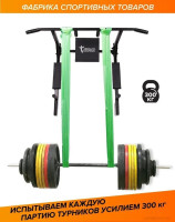 Турник с брусьями Absolute Champion Центрл Спорт Pro (черный/желтый)