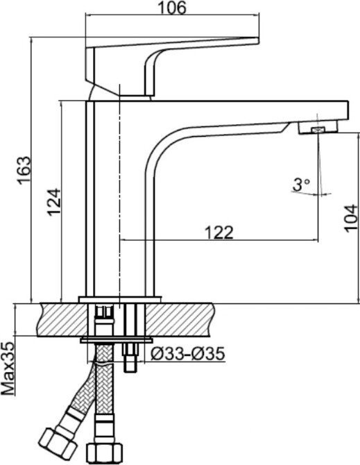 Умывальник Cersanit Calla 54 S-UM-Cl/1-w + 63055