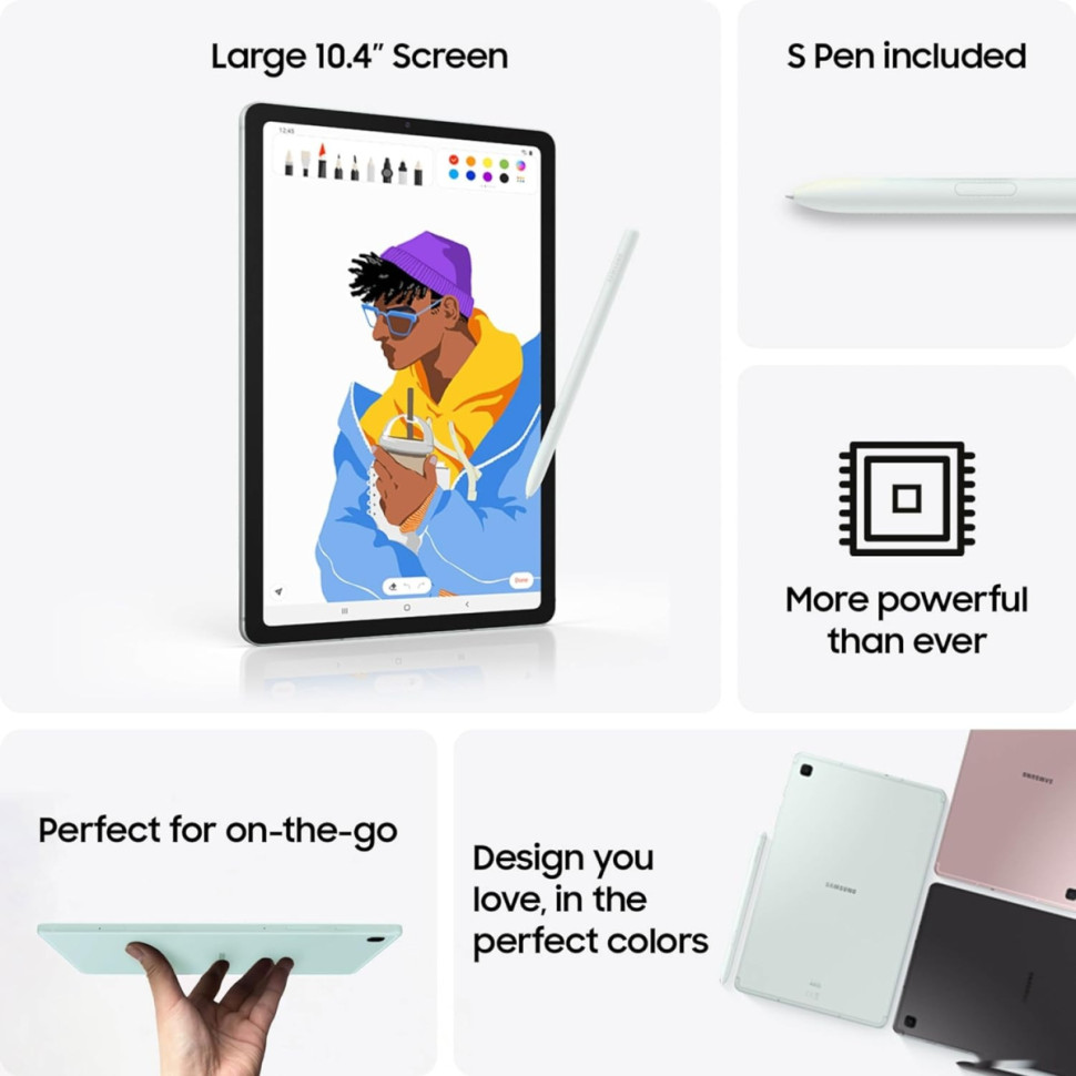Планшет Samsung Galaxy Tab S6 Lite 2024 Wi-Fi SM-P620 4GB/64GB (мятный)