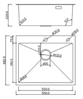 Кухонная мойка Roxen Simple 560220-55B графит