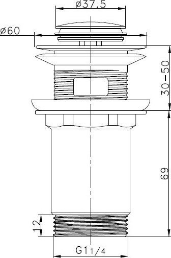 Умывальник Lauter 21836A + клапан 21190B