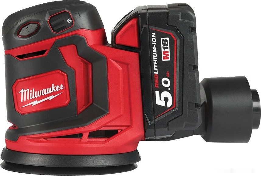 Шлифовальная машина Milwaukee M18 BOS125-502B 4933464229 (с 2-мя АКБ, сумка)