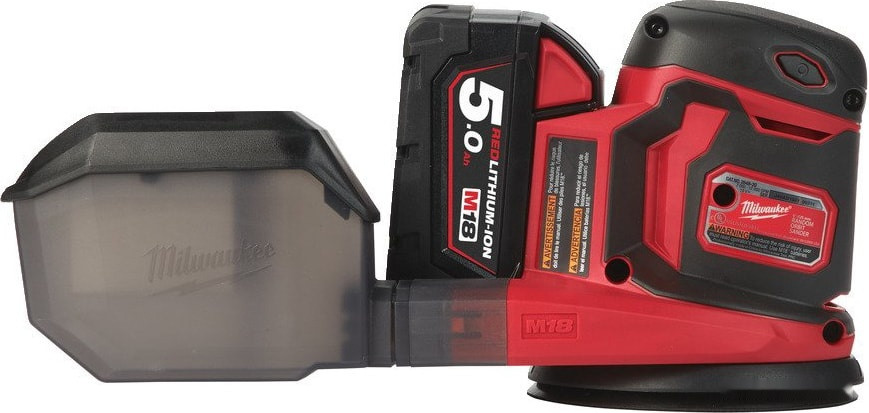 Шлифовальная машина Milwaukee M18 BOS125-502B 4933464229 (с 2-мя АКБ, сумка)