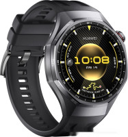 Умные часы Huawei Watch GT 6 Pro 46 мм (черный, с черным силиконовым ремешком, международная версия)