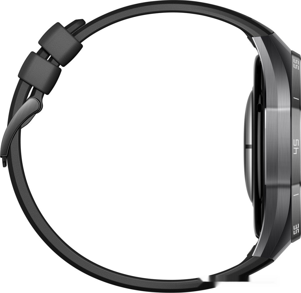 Умные часы Huawei Watch GT 6 Pro 46 мм (черный, с черным силиконовым ремешком, международная версия)