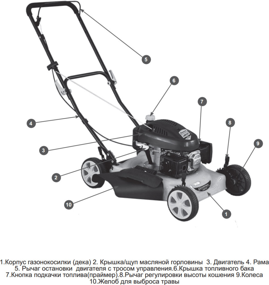 Бензиновая газонокосилка Champion LM5127