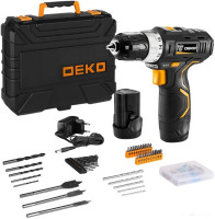 Дрель-шуруповерт Deko GCD12DU3 SET 5 063-4147 (с 2-мя АКБ, кейс, набор оснастки)