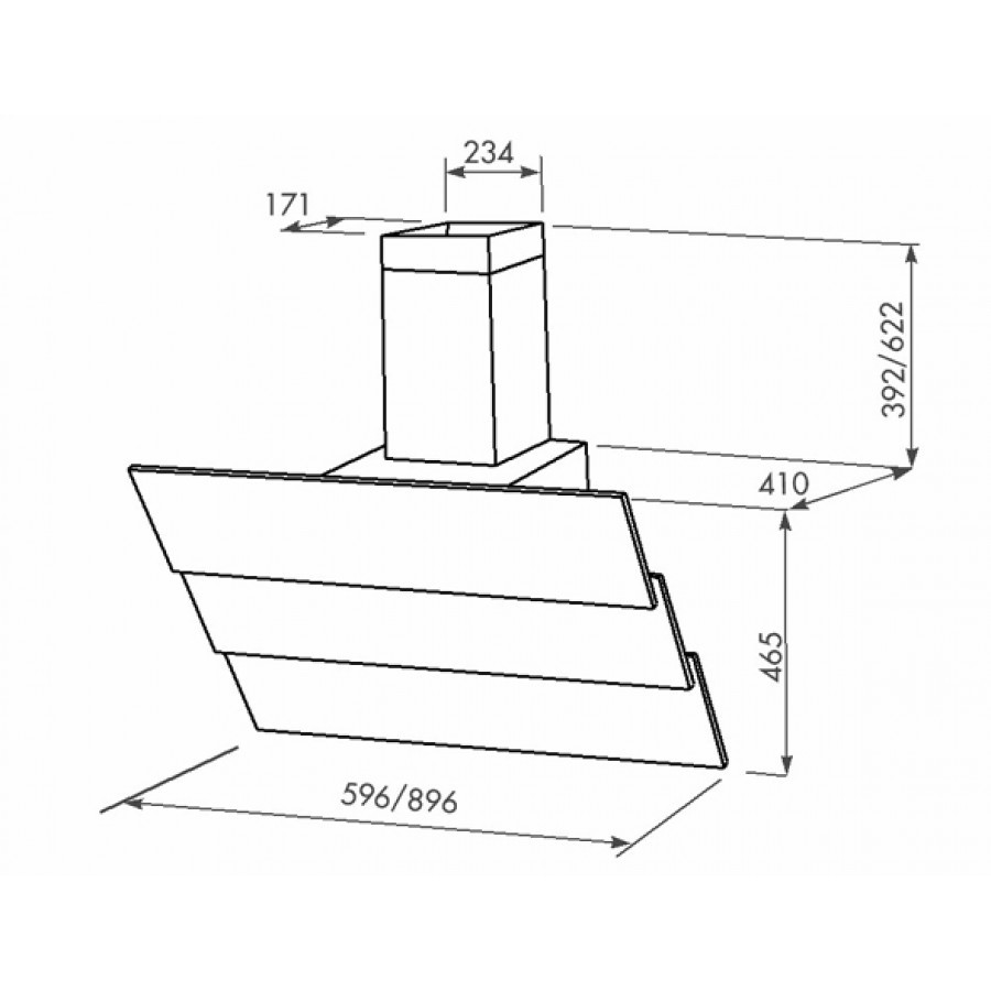 Вытяжка ZorG Technology Troy 750 90 S белая
