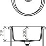 Кухонная мойка Polygran F-05 (белый хлопок 36)
