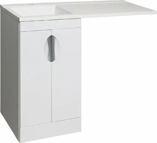 Умывальник Runo Гамма 105 лайт с правым крылом (белый)