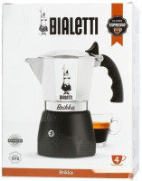 Гейзерная кофеварка Bialetti Brikka 2020 (4 порции, черный)