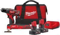 Milwaukee М12 ВPP2D-402B 4933441250 (шуруповерт, реноватор, 2 АКБ, сумка)