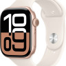 Умные часы Apple Watch Series 10 46 мм (алюминиевый корпус, розовое золото/звездный свет, спортивный силиконовый ремешок M/L)