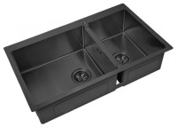 Кухонная мойка Zorg PVD 78-2-51 L GRAFIT 3мм