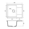 Кухонная мойка GranFest QUARZ GF-UR-258L (серый)