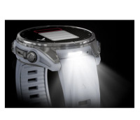 Умные часы Garmin Fenix 8 43мм (серебристый, белый ремешок)