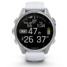 Умные часы Garmin Fenix 8 43мм (серебристый, белый ремешок)
