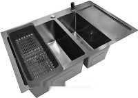 Кухонная мойка Stellar Decor S7850NB-2L-D (нано черный)