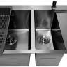 Кухонная мойка Stellar Decor S7850NB-2L-D (нано черный)