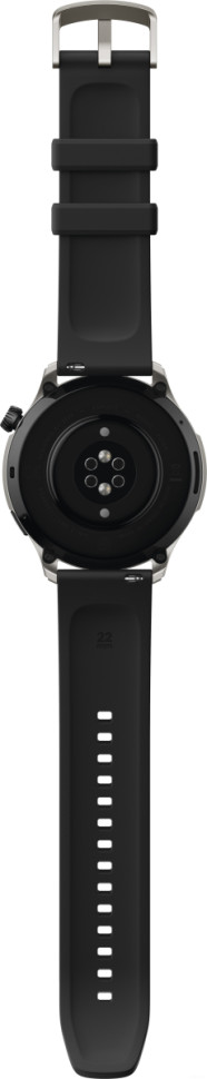 Умные часы Amazfit GTR 4 (серебристый, с черным ремешком из фторэластомера)