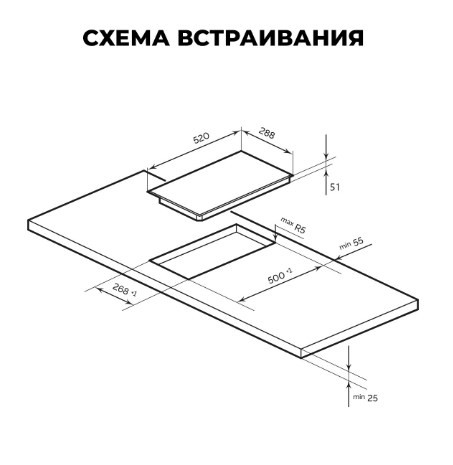Варочная панель LEX EVH 3020B BL