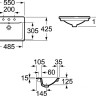 Умывальник Roca Diverta 55x42