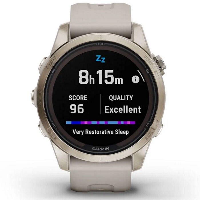 Умные часы Garmin Fenix 7S Pro Sapphire Solar (мягкое золото/песок)