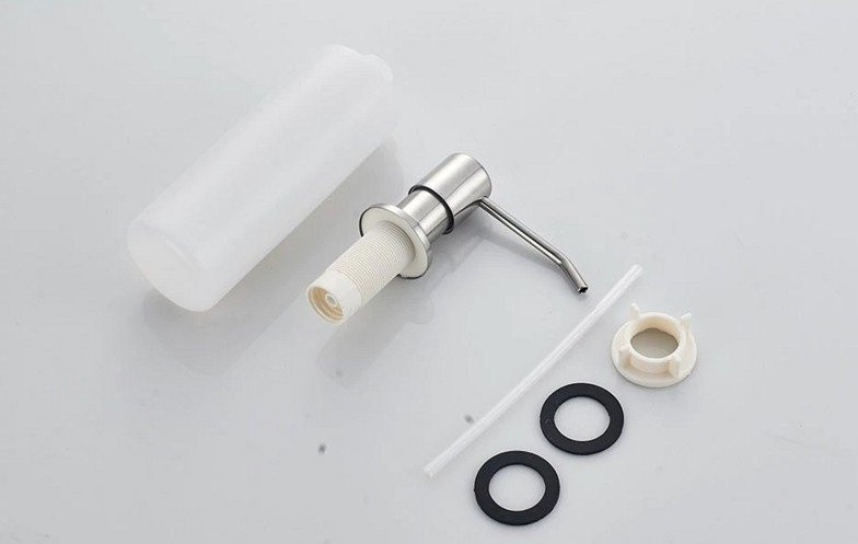 Кухонная мойка БелЭворс Со смесителем и дозатором Styl L + L74004-9 + L405-1 (серый/сатин)