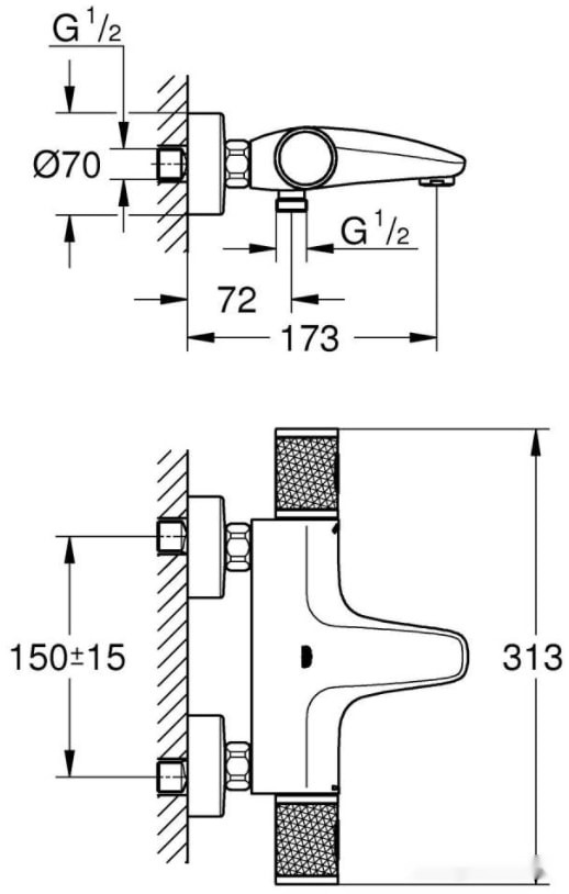 Смеситель Grohe Grohtherm 1000 Performance 34779000