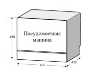 Посудомоечная машина Weissgauff TDW 4057 Mini Turbo Dry