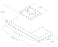 Вытяжка Elica Hidden 2.0 IX/A/72