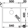 Кухонная мойка Blanco Andano 500-IF (без клапана-автомата)