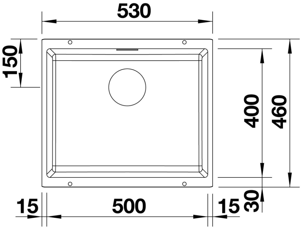 Кухонная мойка Blanco Subline 500-U (Black)
