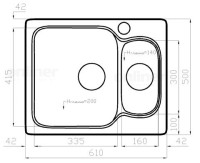 Кухонная мойка Polygran F-09 (бежевый)