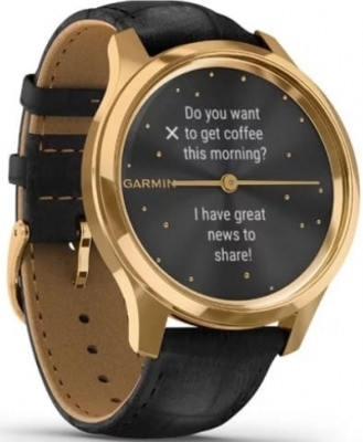 Гибридные умные часы Garmin Vivomove Luxe (золотистый/черный)