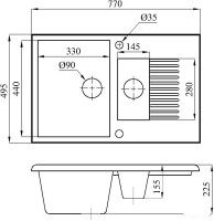 Кухонная мойка БелЭворс Forma (грей)