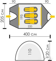 Палатка Talberg Peak 3 Pro Red