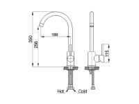 Смеситель GranFest GF-7651 (черный)