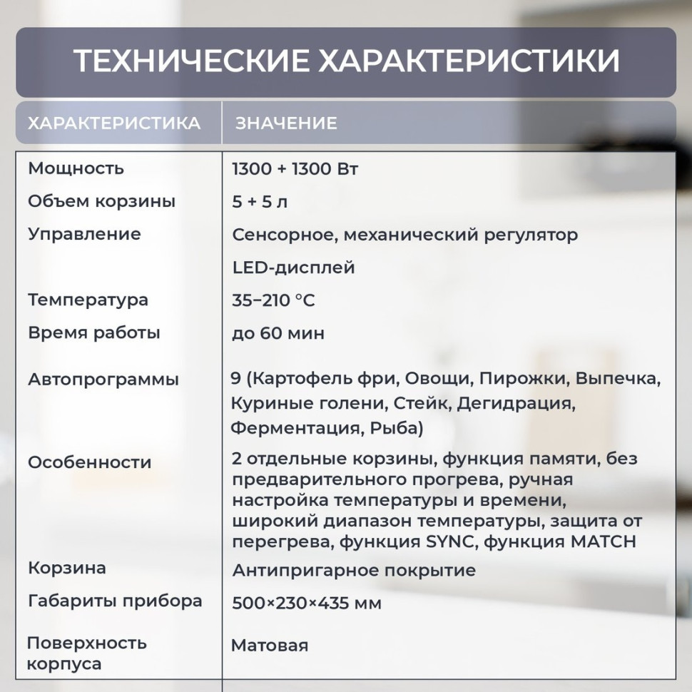 Аэрогриль Evolution AIRO 10700 Dual