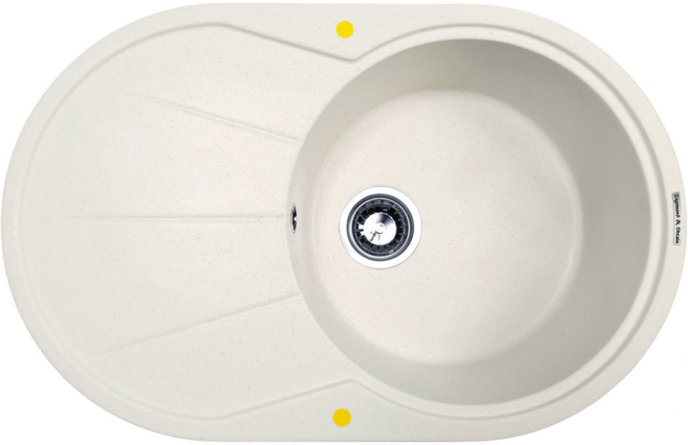Кухонная мойка Zigmund & Shtain KREIS OV 770B (Каменная соль)